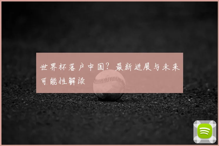 世界杯落户中国?最新进展与未来可能性解读